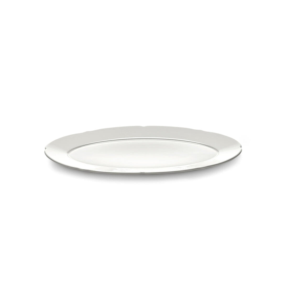 Silhouette Oval tallerken, hvid - L24,5 cm